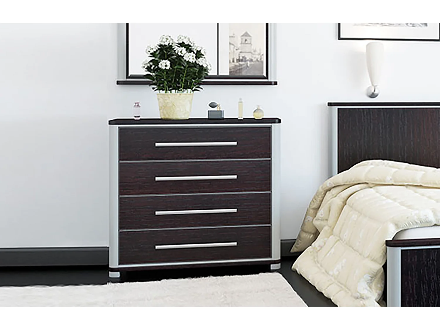 KOMMODE Naomi Eiche niagara / metallic 92 / 48 / 86cm