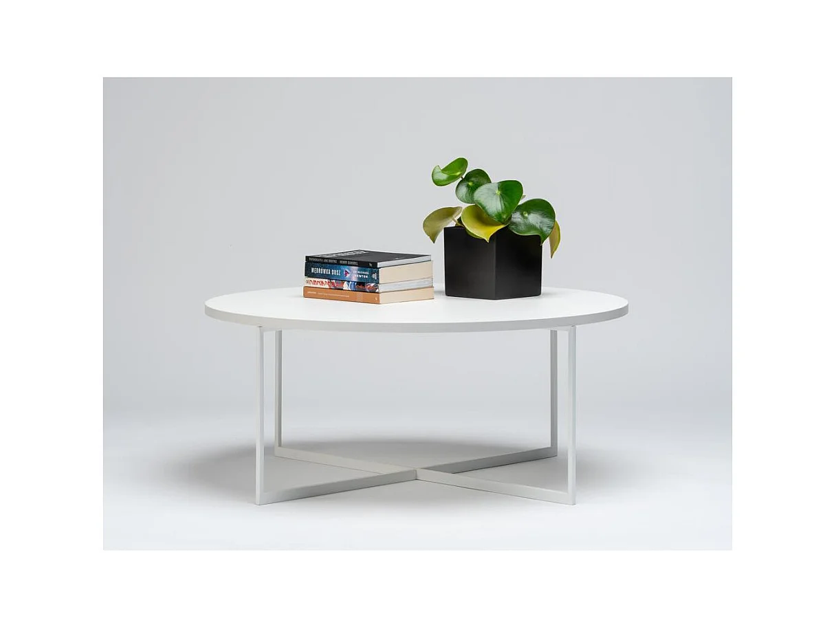 Couchtisch 0,8x0,8x0,34 m weiß Niko