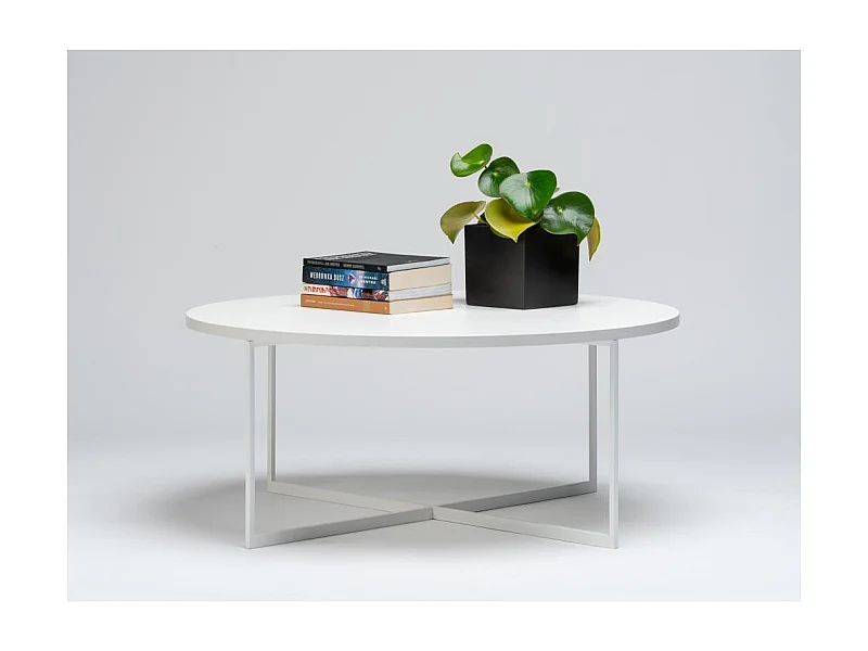 Salontafel 0.8x0.8x0.34 m wit Niko