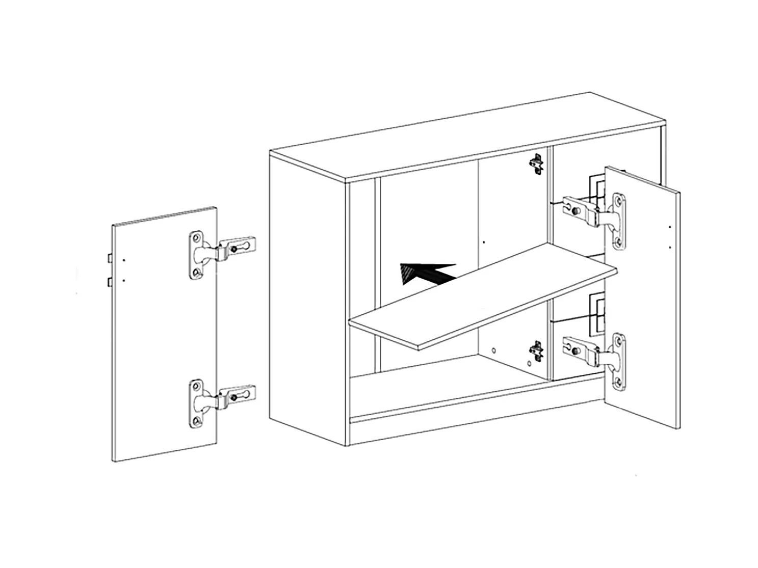 SIDEBOARD Nico 120 / 40 / 93cm Eiche hell / weiß-Türkis