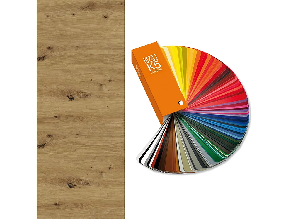 L-FORM KÜCHENZEILE Bari (16-tlg) Eiche Artisan / Wunschfarbe (K5)