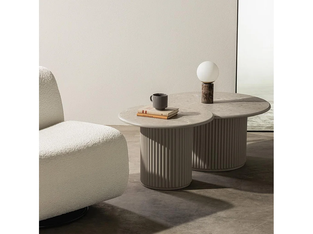 Couchtisch 60x60x45 cm grau Asti