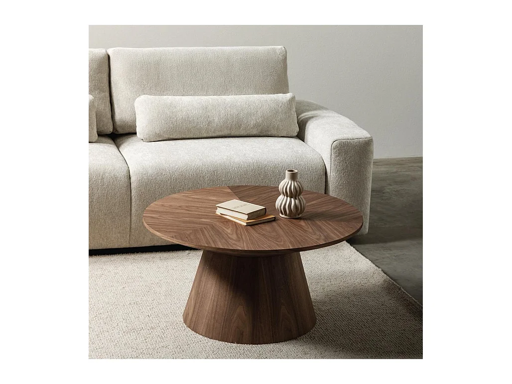 Couchtisch 90x90x45 cm Walnuss Mariel