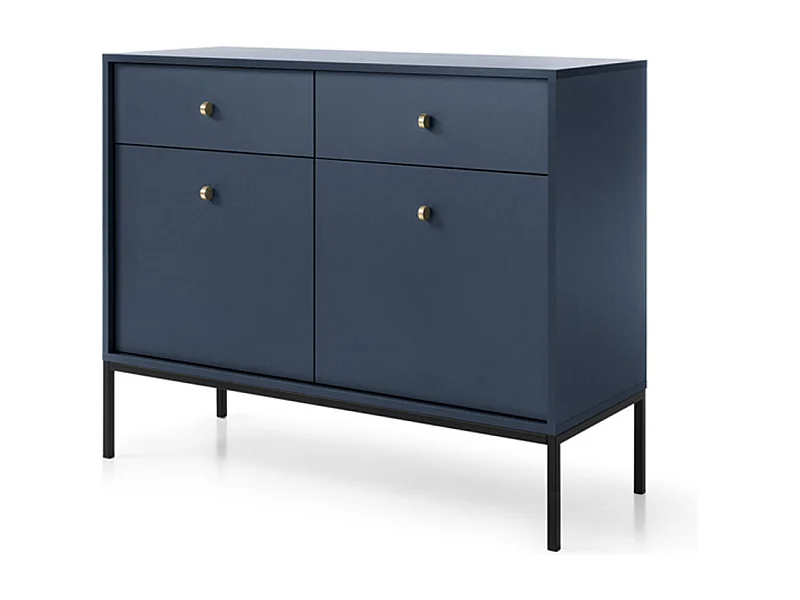 KOMMODE Mono marineblau / schwarz 103,5 / 39 / 83cm