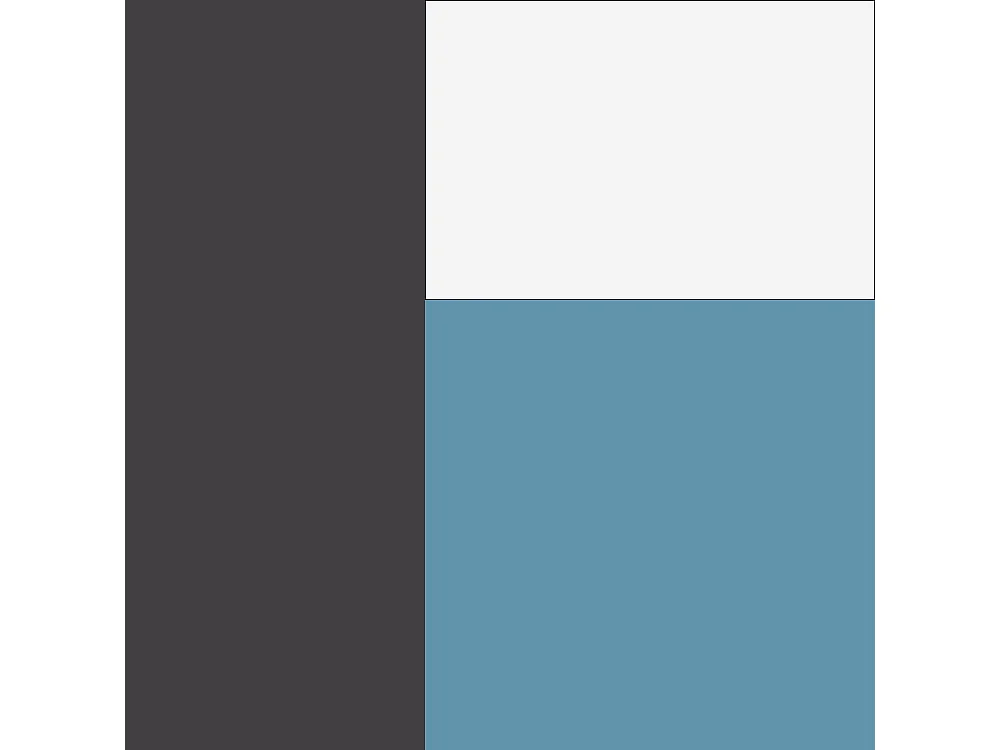 L-FORM KÜCHENZEILE Bari (16-tlg) Lava / Pastellblau - Signalweiß