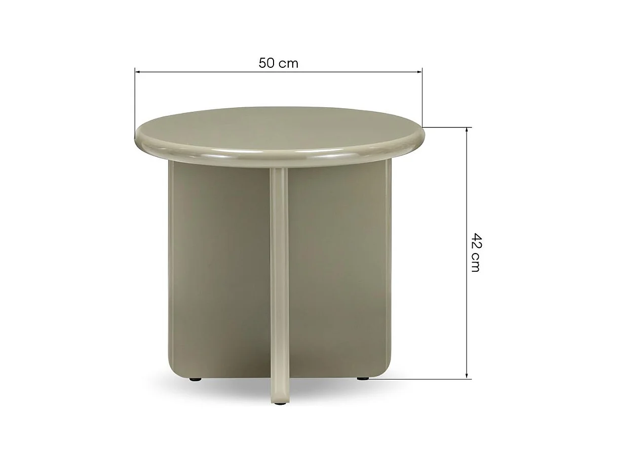 Mesa de centro 50x50x42 cm oliva Meli