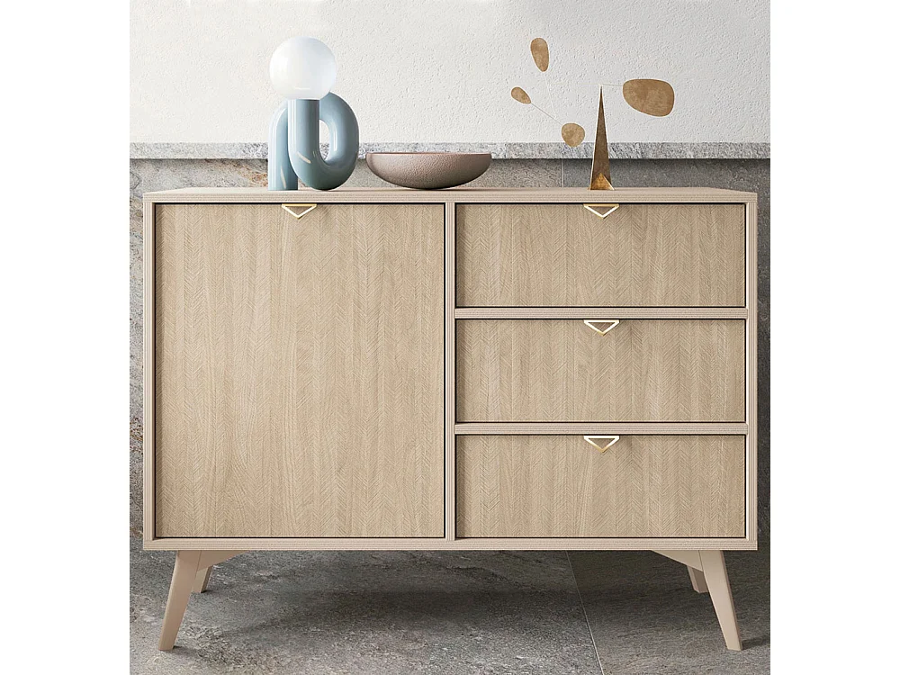 KOMMODE Forest beige / Herringbone Skandi 106 / 38 / 80cm