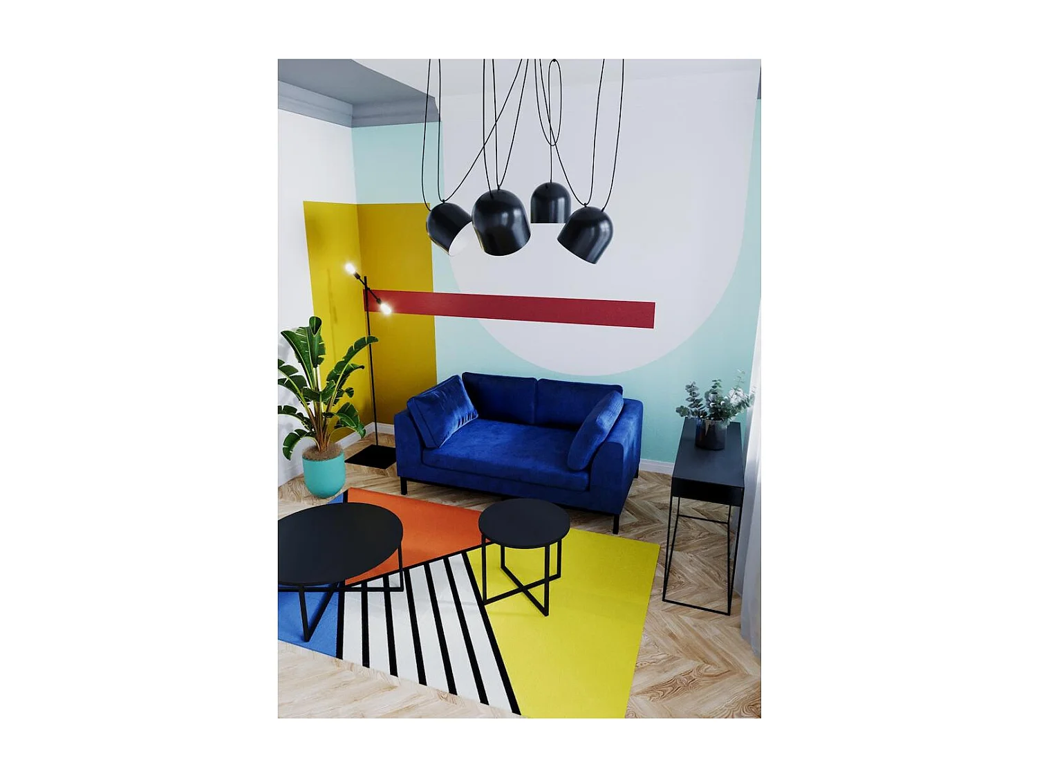 Couchtisch 1x0,34 m schwarz Niko 100