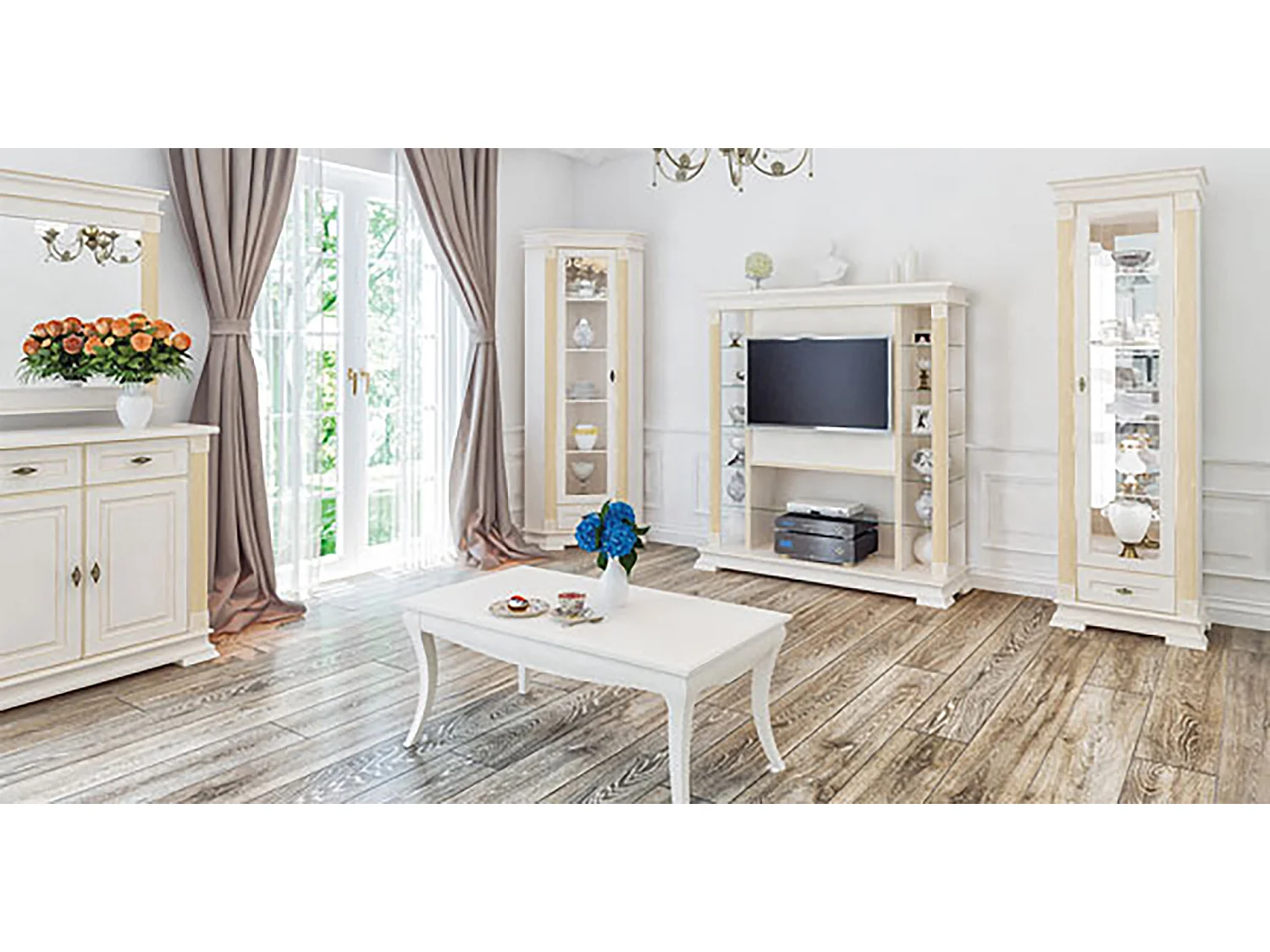 COUCHTISCH Athena creme 110 / 60 / 47cm