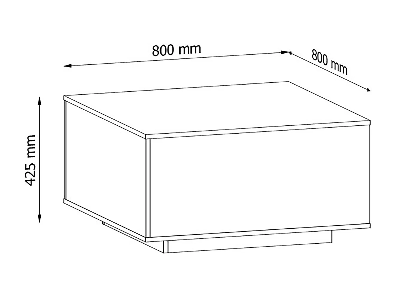 COUCHTISCH Frida 80 / 80 / 42,5cm