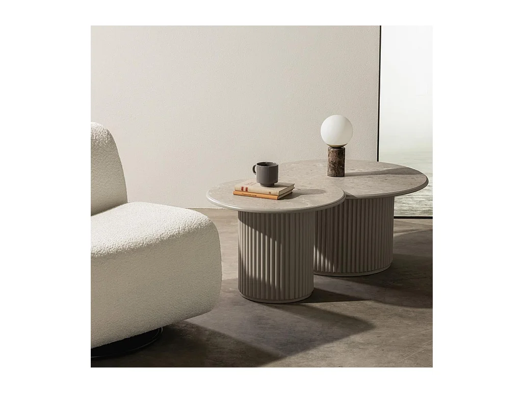 Couchtisch 80x80x42 cm grau Asti