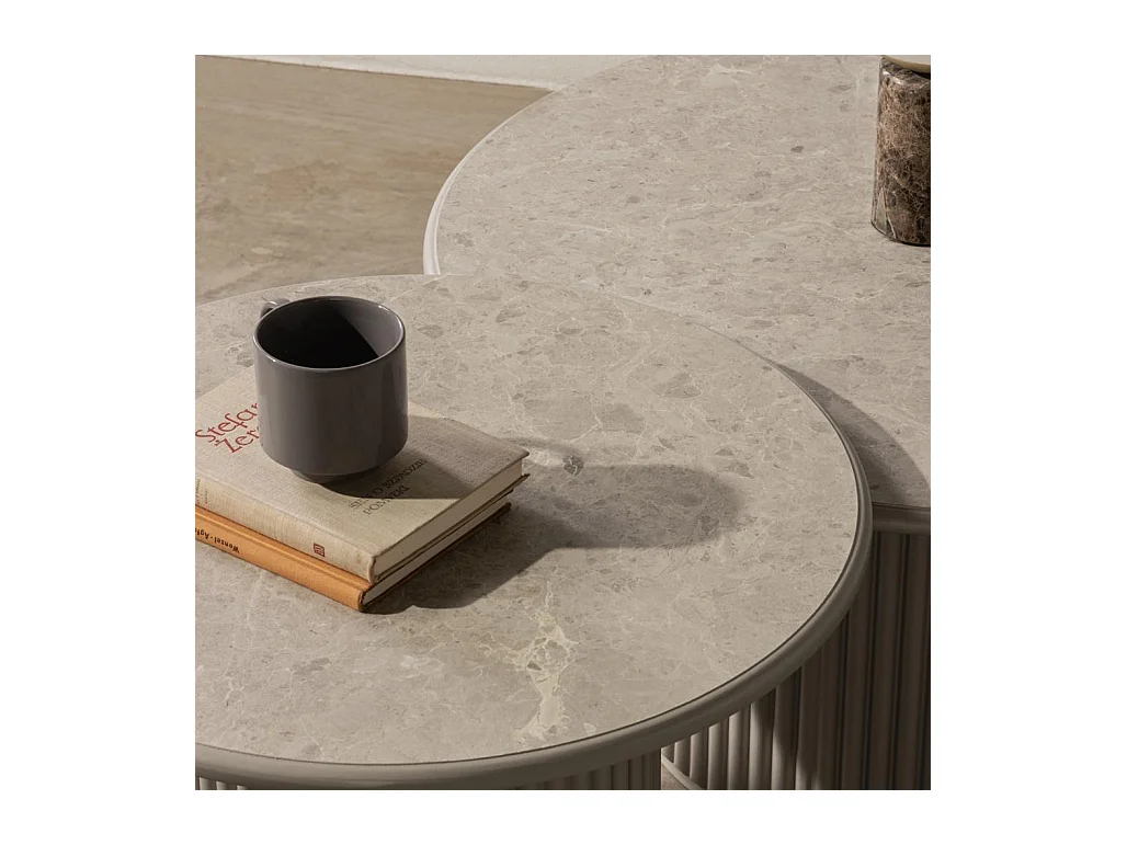 Couchtisch 80x80x42 cm grau Asti