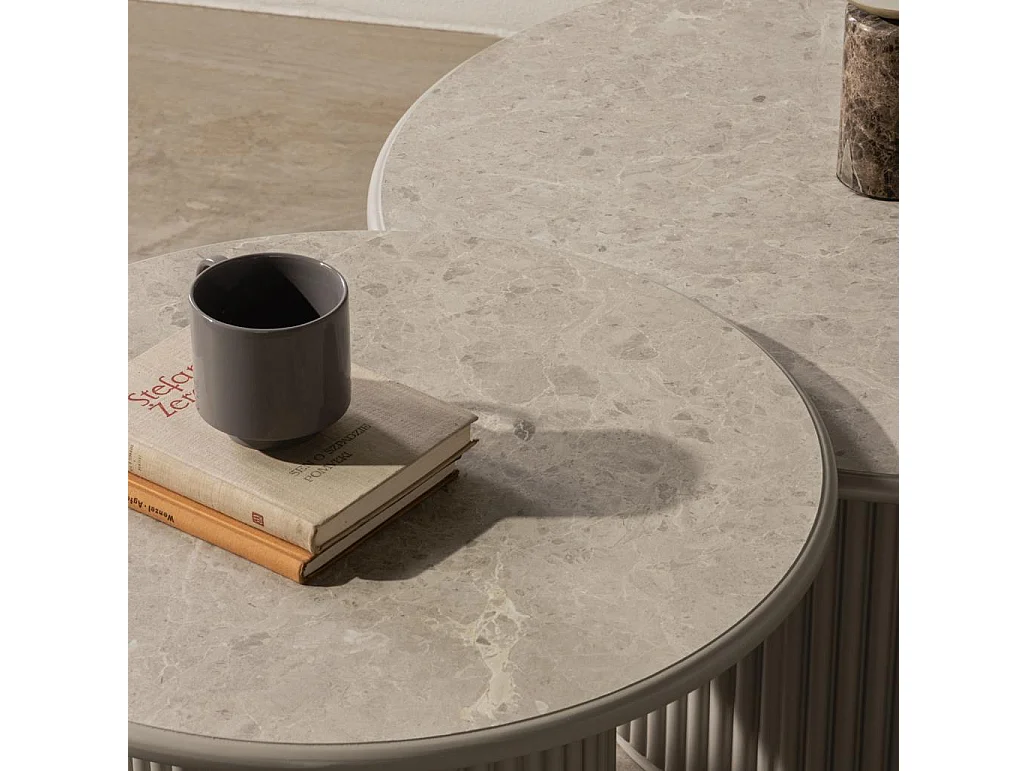 Couchtisch 80x80x42 cm grau Asti