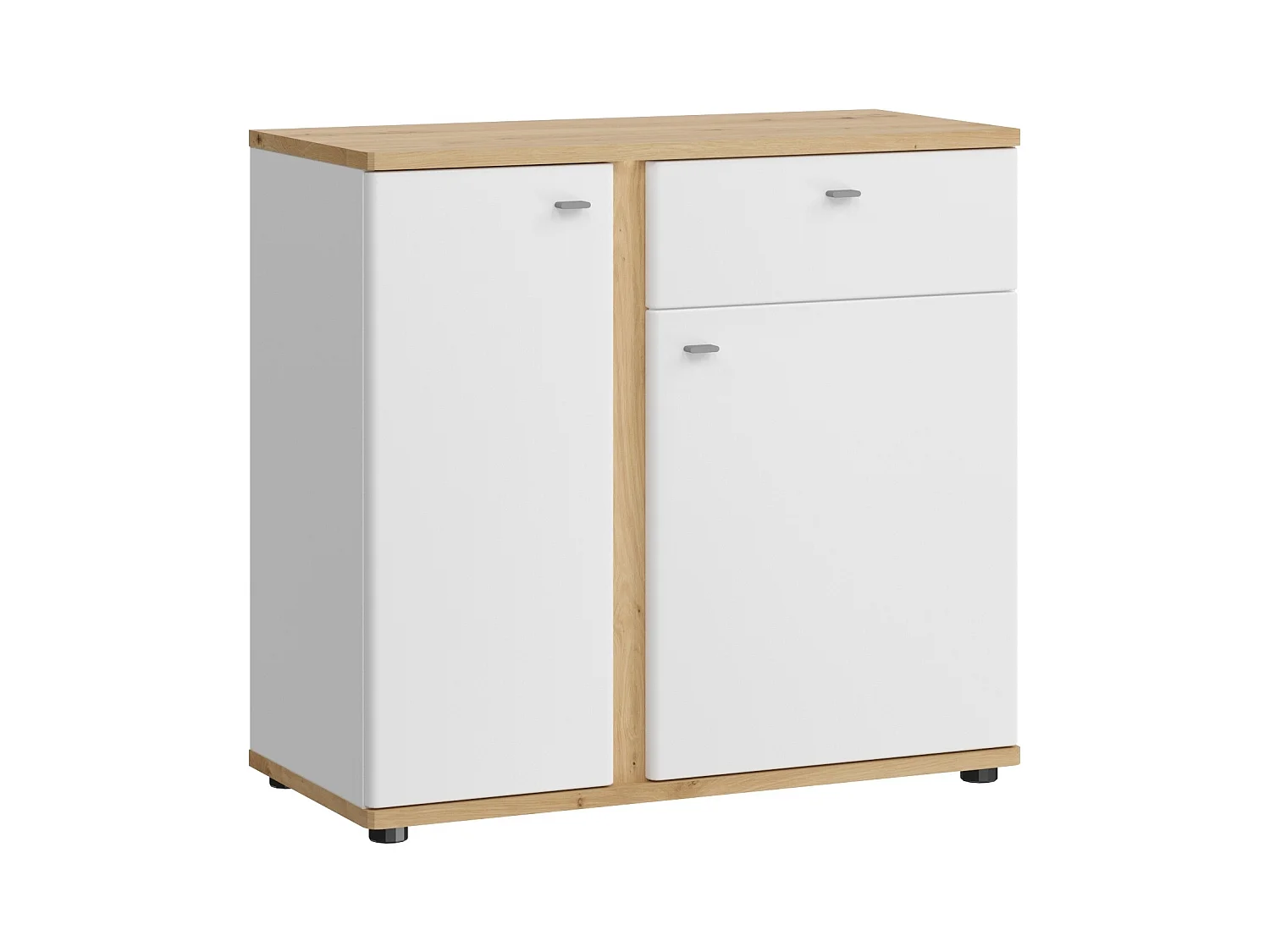 KOMMODE Avila Eiche Artisan / weiß 94 / 42 /87cm