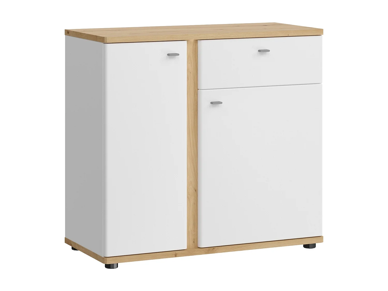 KOMMODE Avila Eiche Artisan / weiß 94 / 42 /87cm