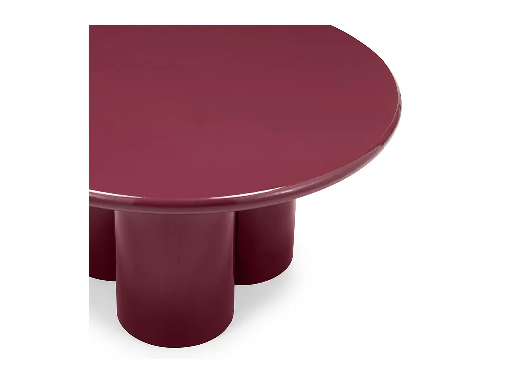 Table basse 80x80x40 cm Bourgogne burgun