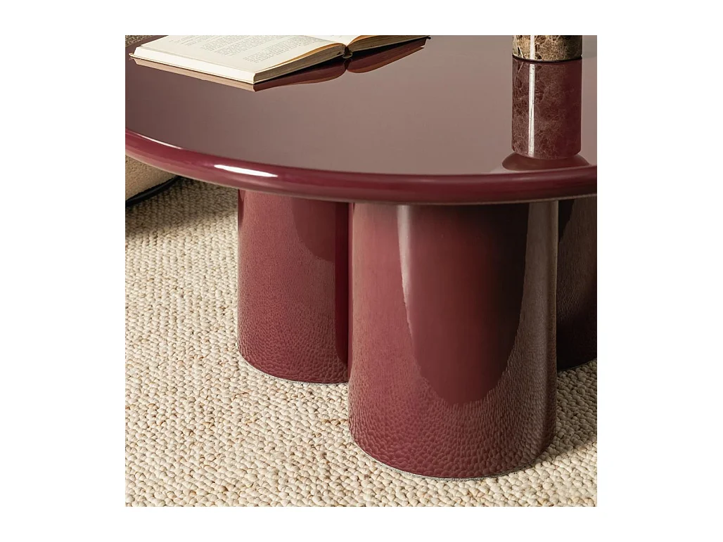 Table basse 80x80x40 cm Bourgogne burgun