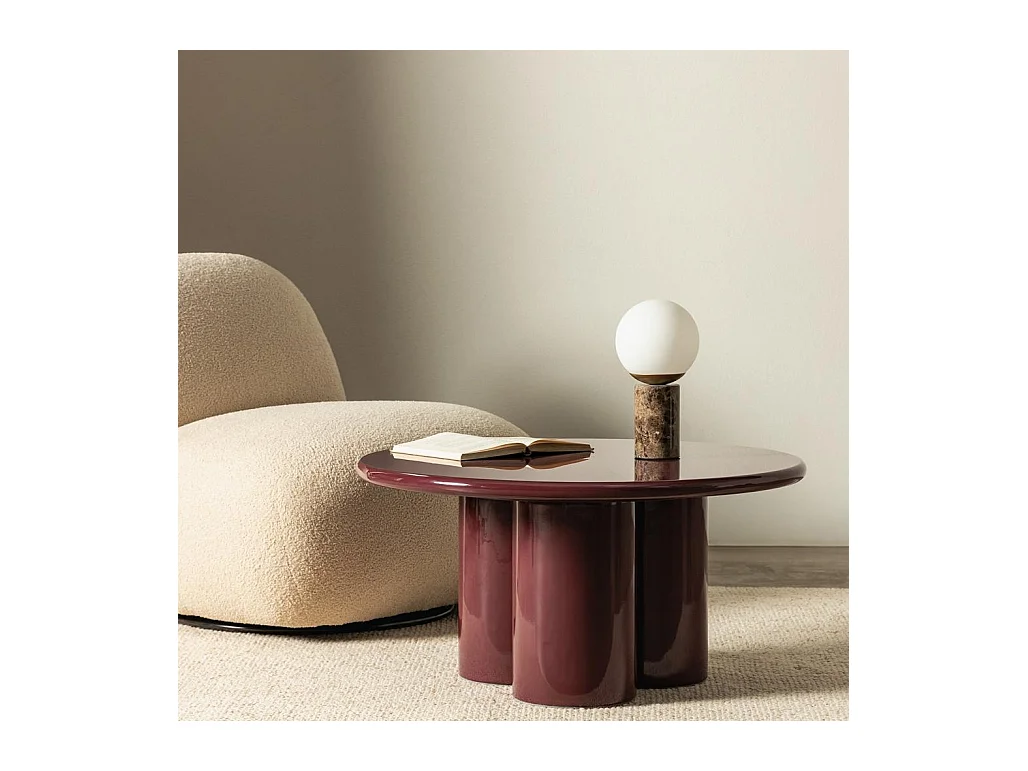 Mesa de centro 80x80x40 cm Borgonha burgun