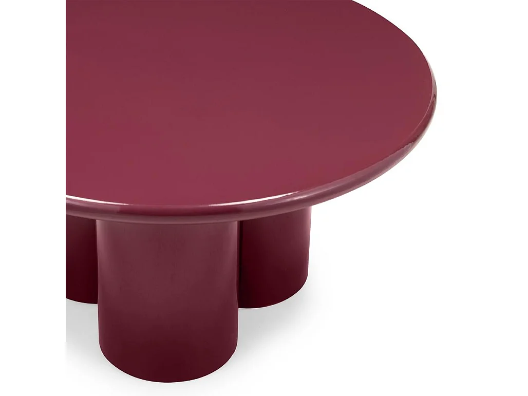 Table basse 80x80x40 cm Bourgogne burgun