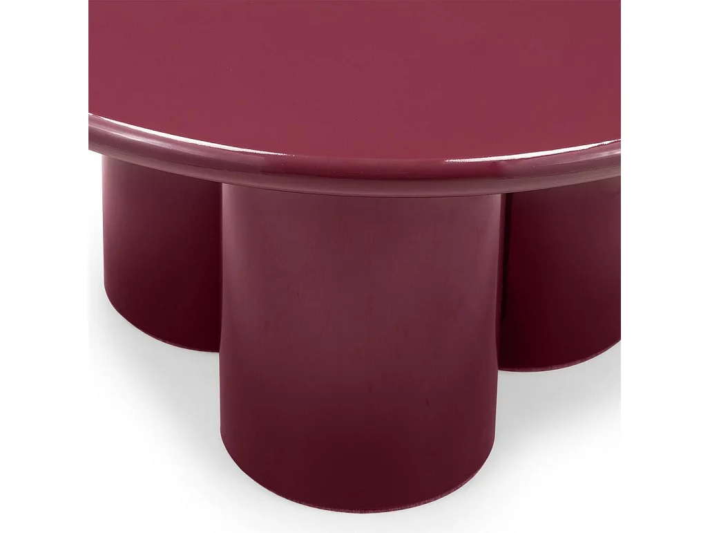 Table basse 80x80x40 cm Bourgogne burgun