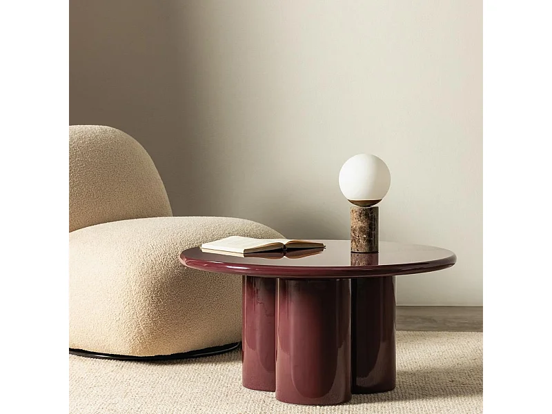 Salontafel 80x80x40 cm Bourgondisch bordeaux