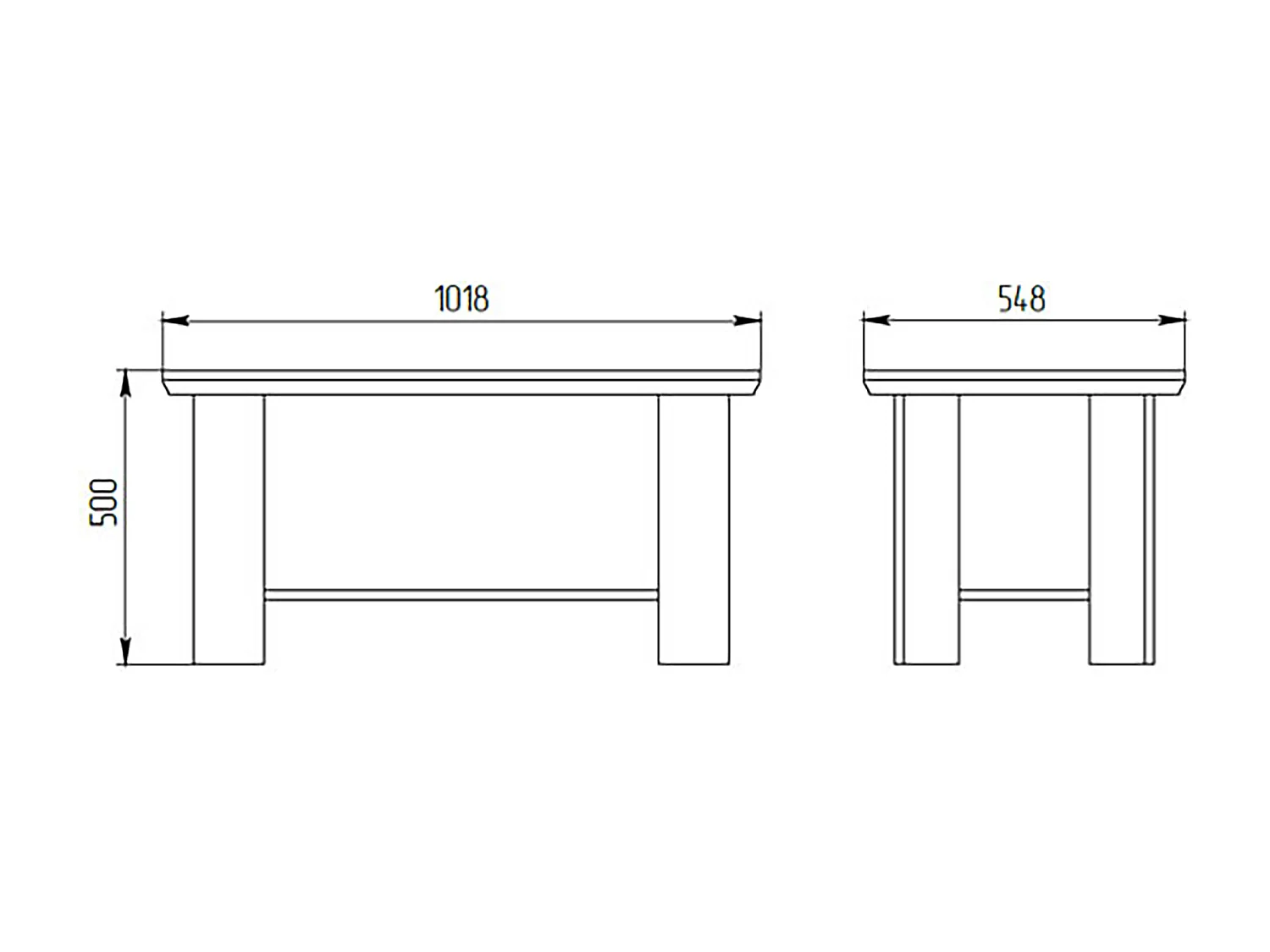 COUCHTISCH Tivoli weiß gewischt / Eiche Sterling 102 / 55 / 50cm
