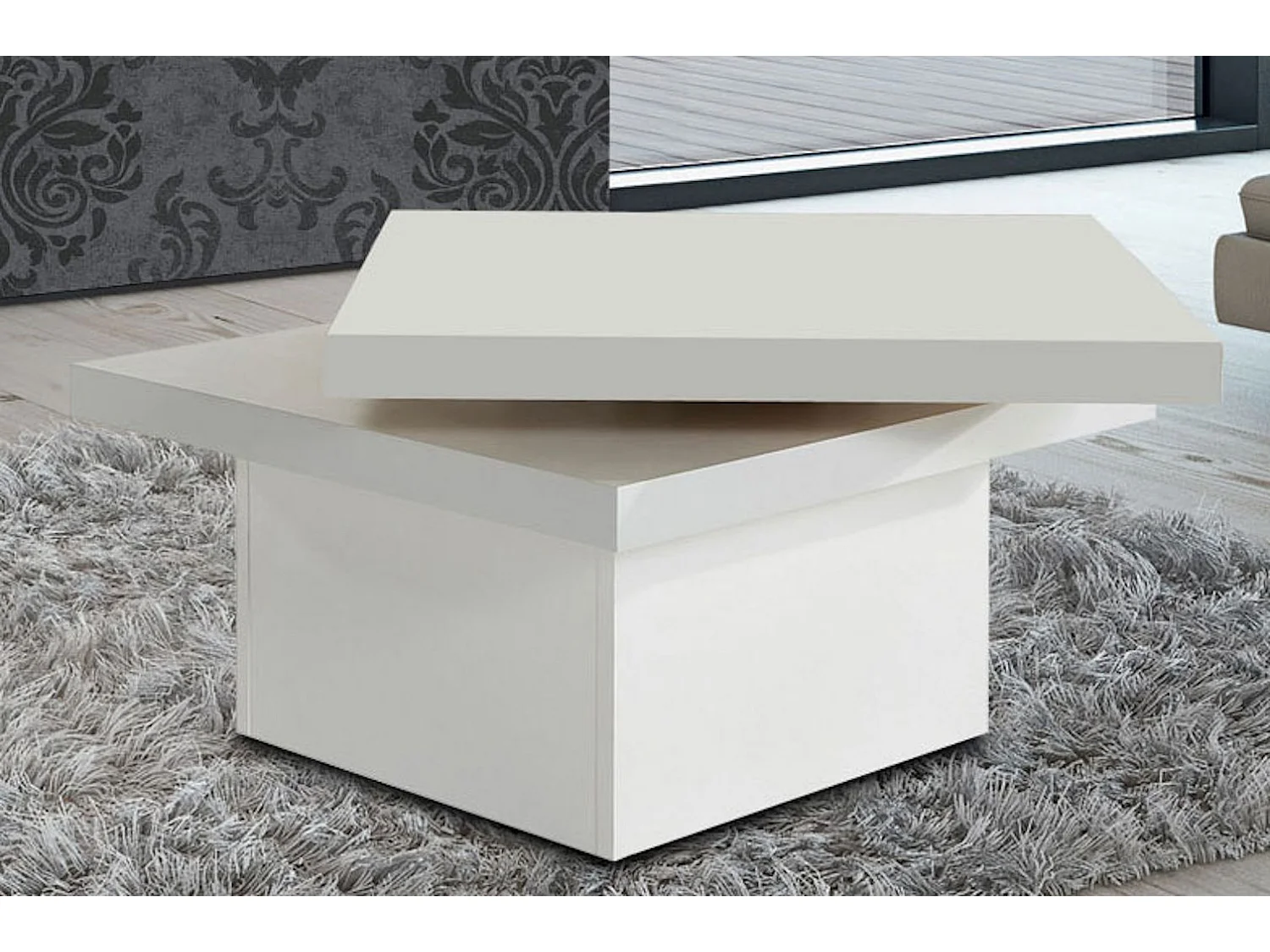 COUCHTISCH Prag weiß 67 / 67 / 42cm