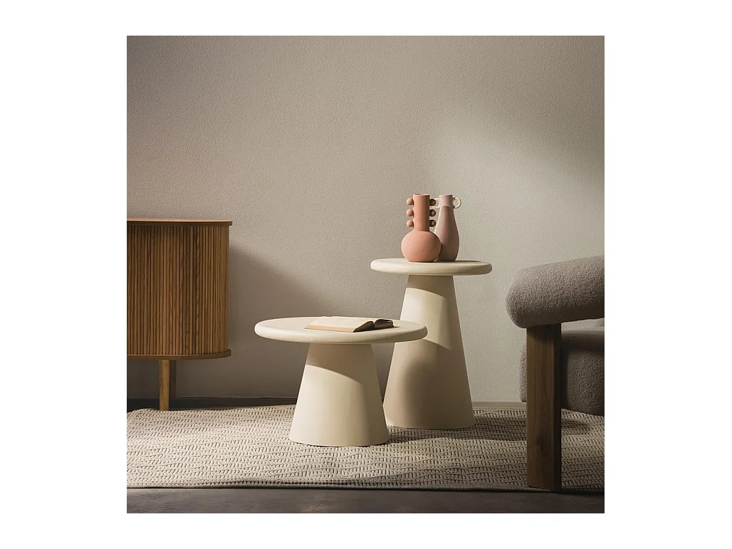 Couchtisch 60x60x40 cm beige Mestre