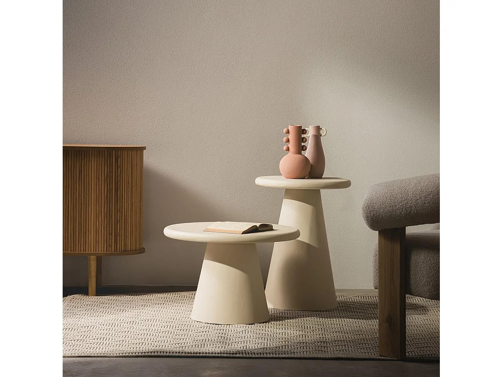 Couchtisch 60x60x40 cm beige Mestre