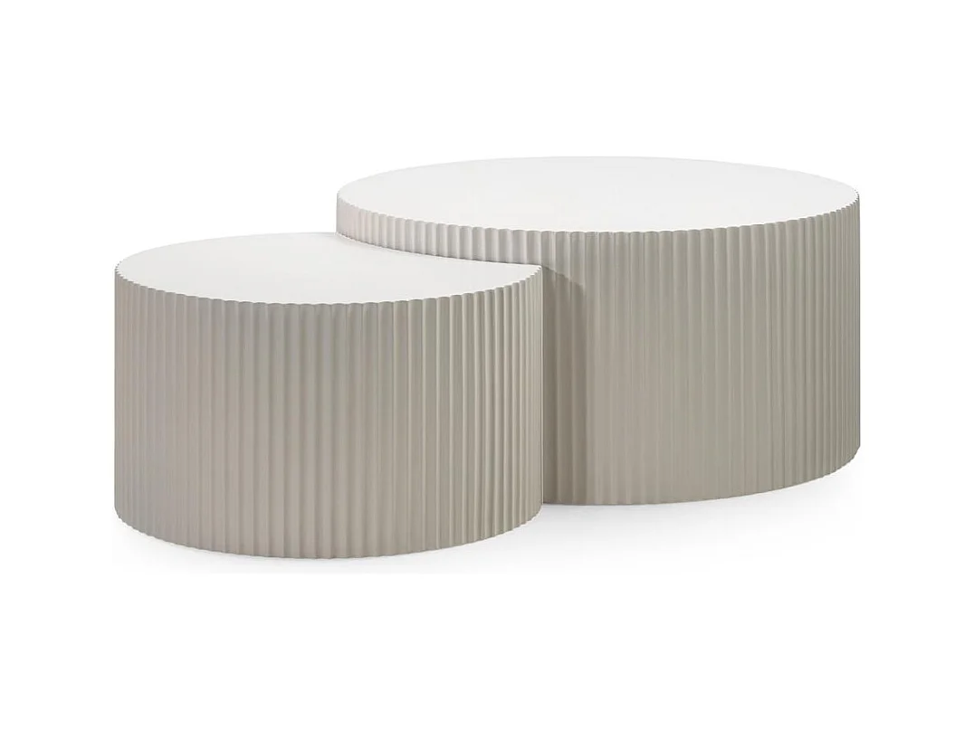 Couchtisch-Set 60x60x35 cm grau-beige Zeo