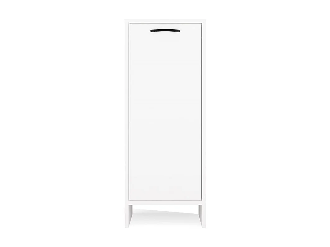 NINA - Armario de baño con cesto para la ropa - Blanco