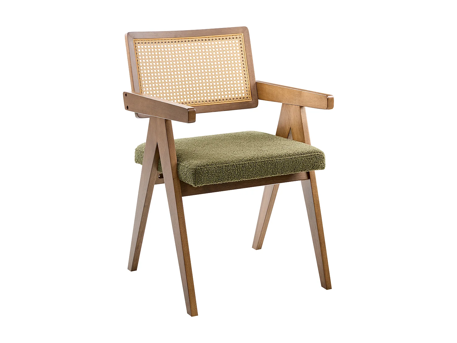Lot de 2 chaises de salle à manger AVA Bois Marron/vert