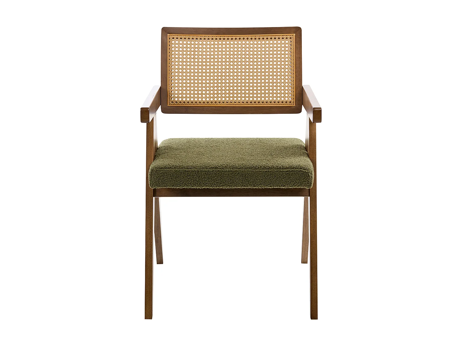 Lot de 2 chaises de salle à manger AVA Bois Marron/vert