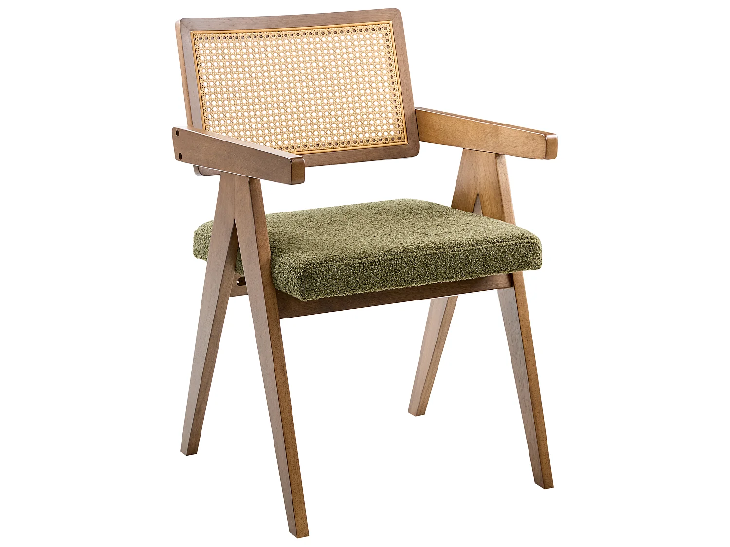 Lot de 2 chaises de salle à manger AVA Bois Marron/vert