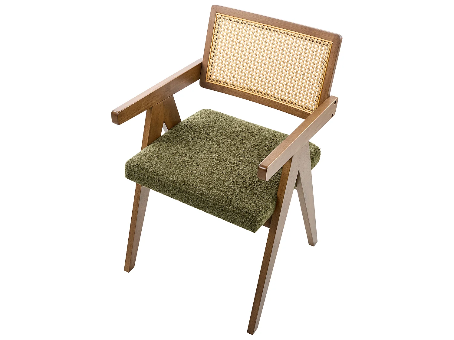 Lot de 2 chaises de salle à manger AVA Bois Marron/vert