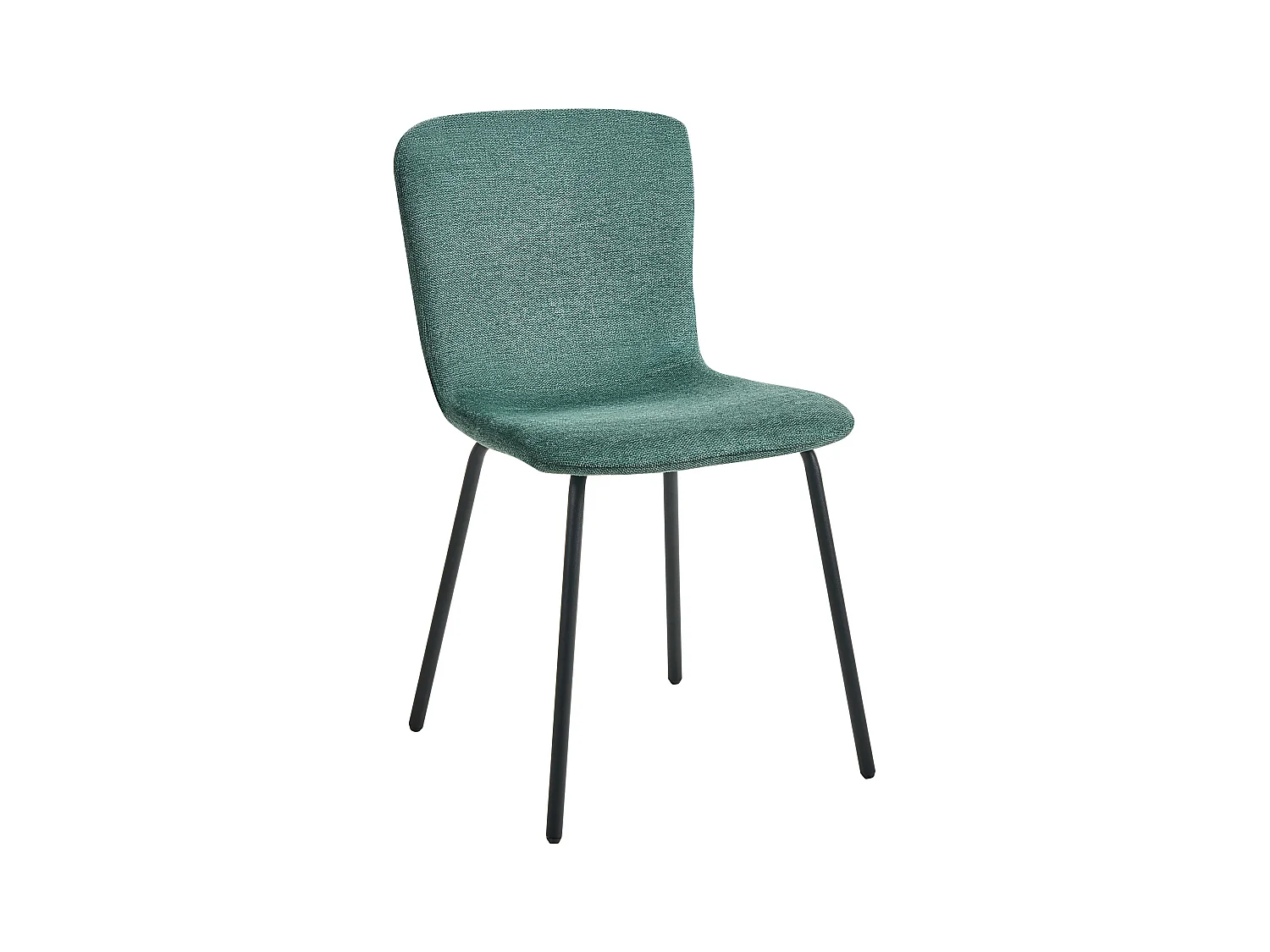 Lot de 4 chaises de salle à manger CALDWELL Tissu Vert