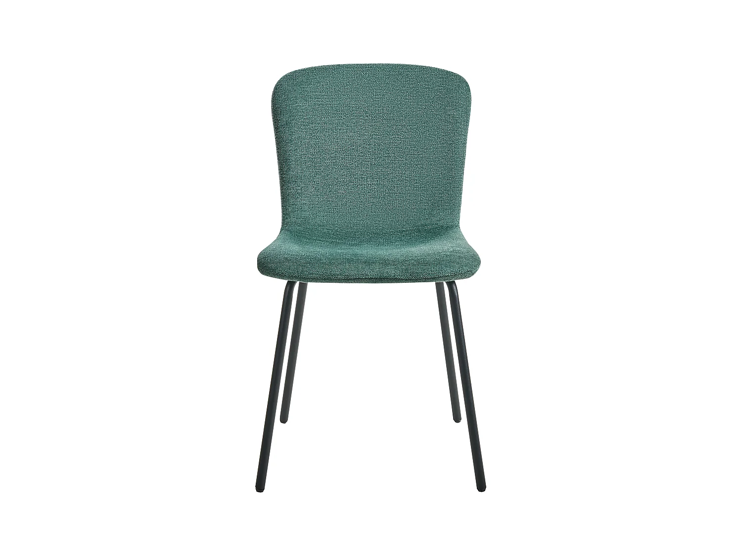 Lot de 4 chaises de salle à manger CALDWELL Tissu Vert