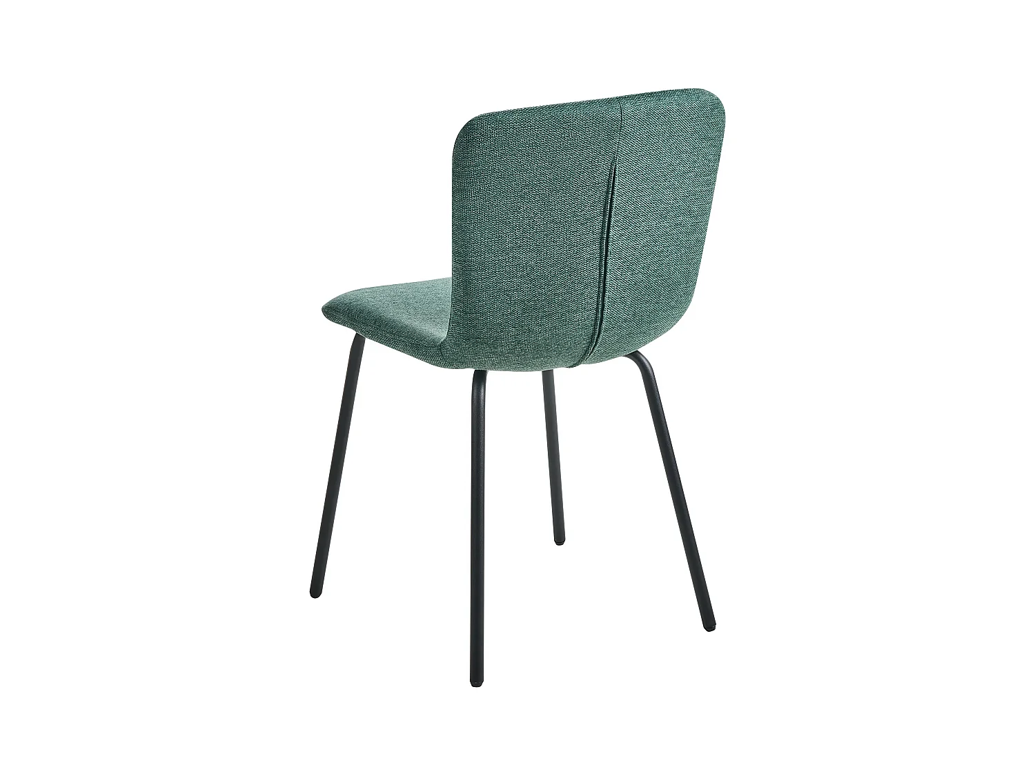Lot de 4 chaises de salle à manger CALDWELL Tissu Vert