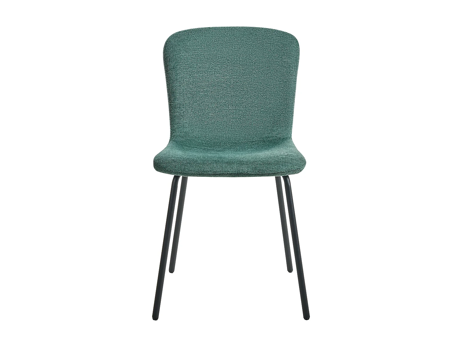 Lot de 4 chaises de salle à manger CALDWELL Tissu Vert
