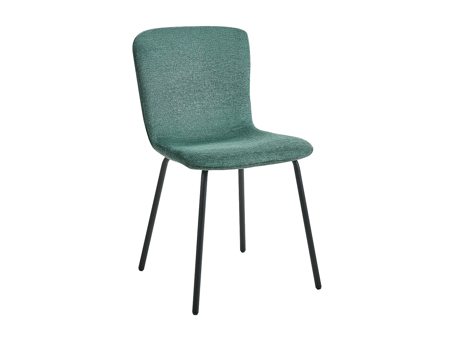 Lot de 4 chaises de salle à manger CALDWELL Tissu Vert