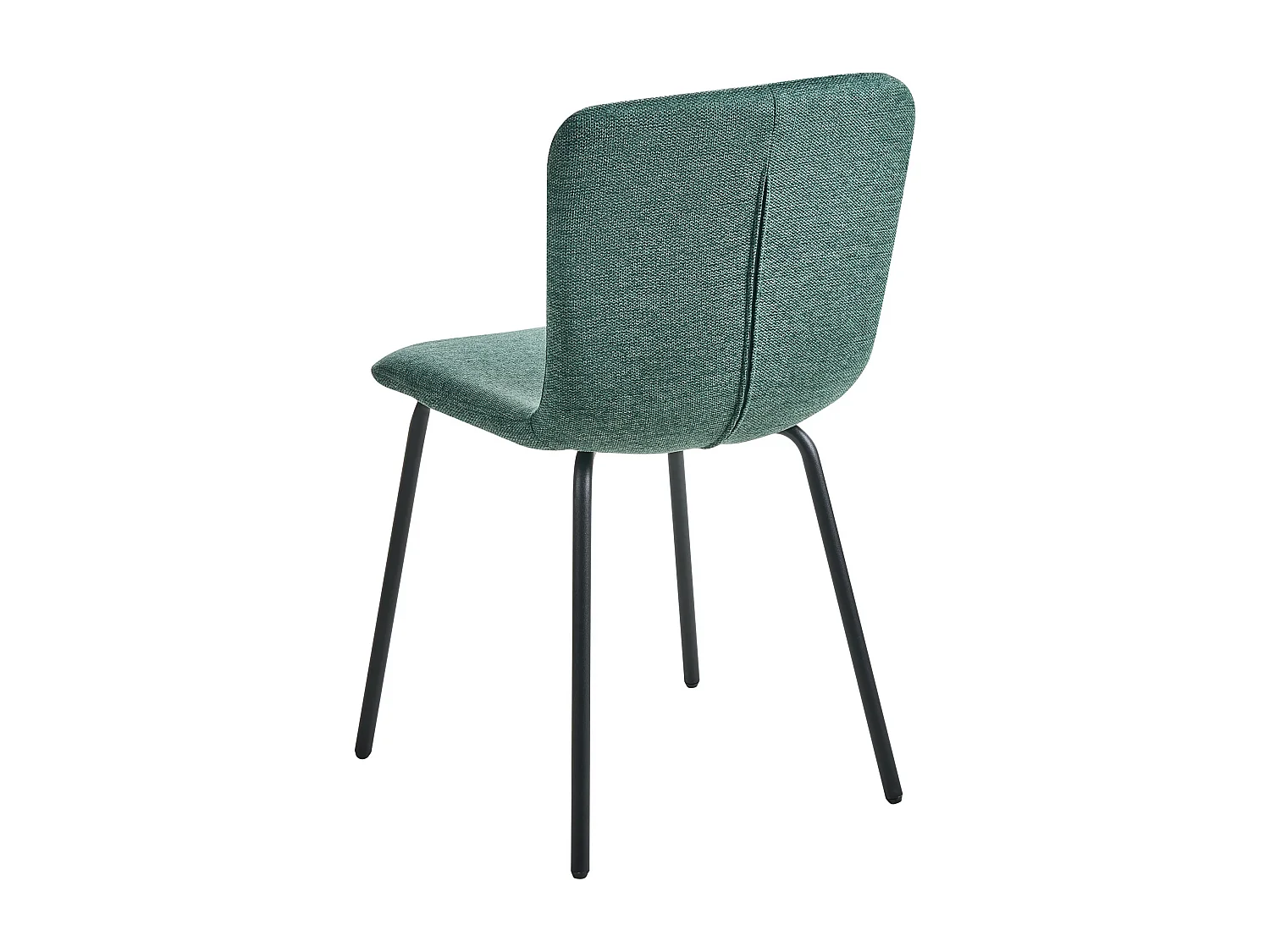 Lot de 4 chaises de salle à manger CALDWELL Tissu Vert