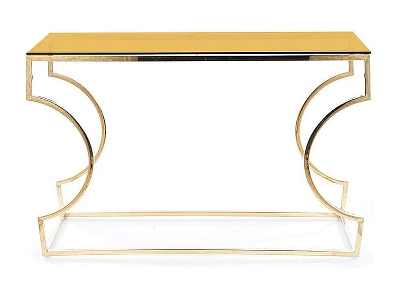 KONSOLENTISCH Kairo Bernsteinfarben / Gold 120 / 40 / 78cm