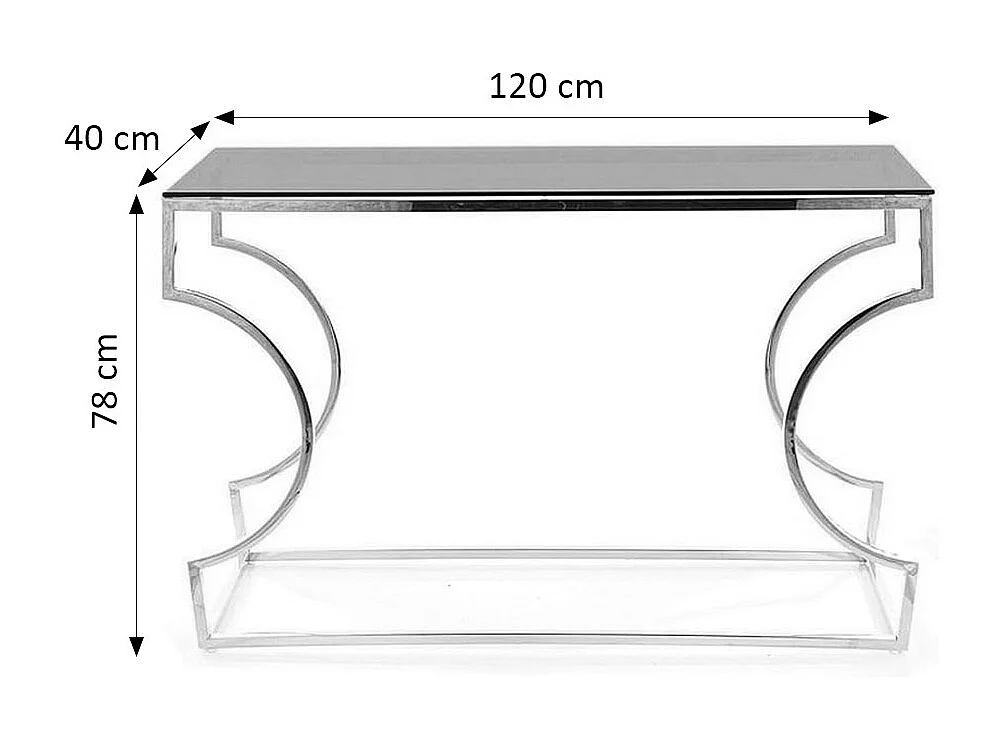 KONSOLENTISCH Kairo Bernsteinfarben / Gold 120 / 40 / 78cm
