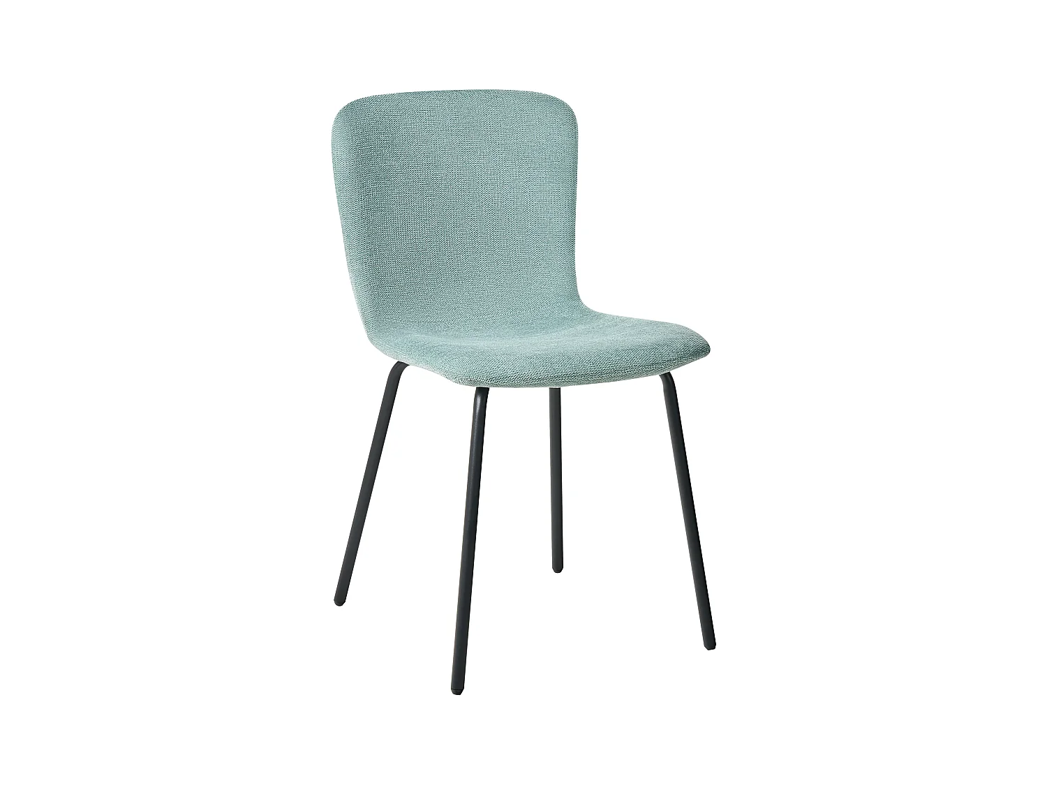 Lot de 4 chaises de salle à manger CALDWELL Tissu Vert menthe