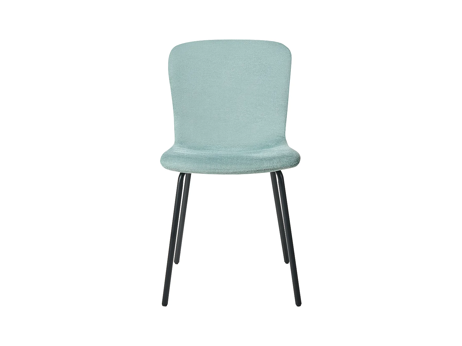 Lot de 4 chaises de salle à manger CALDWELL Tissu Vert menthe