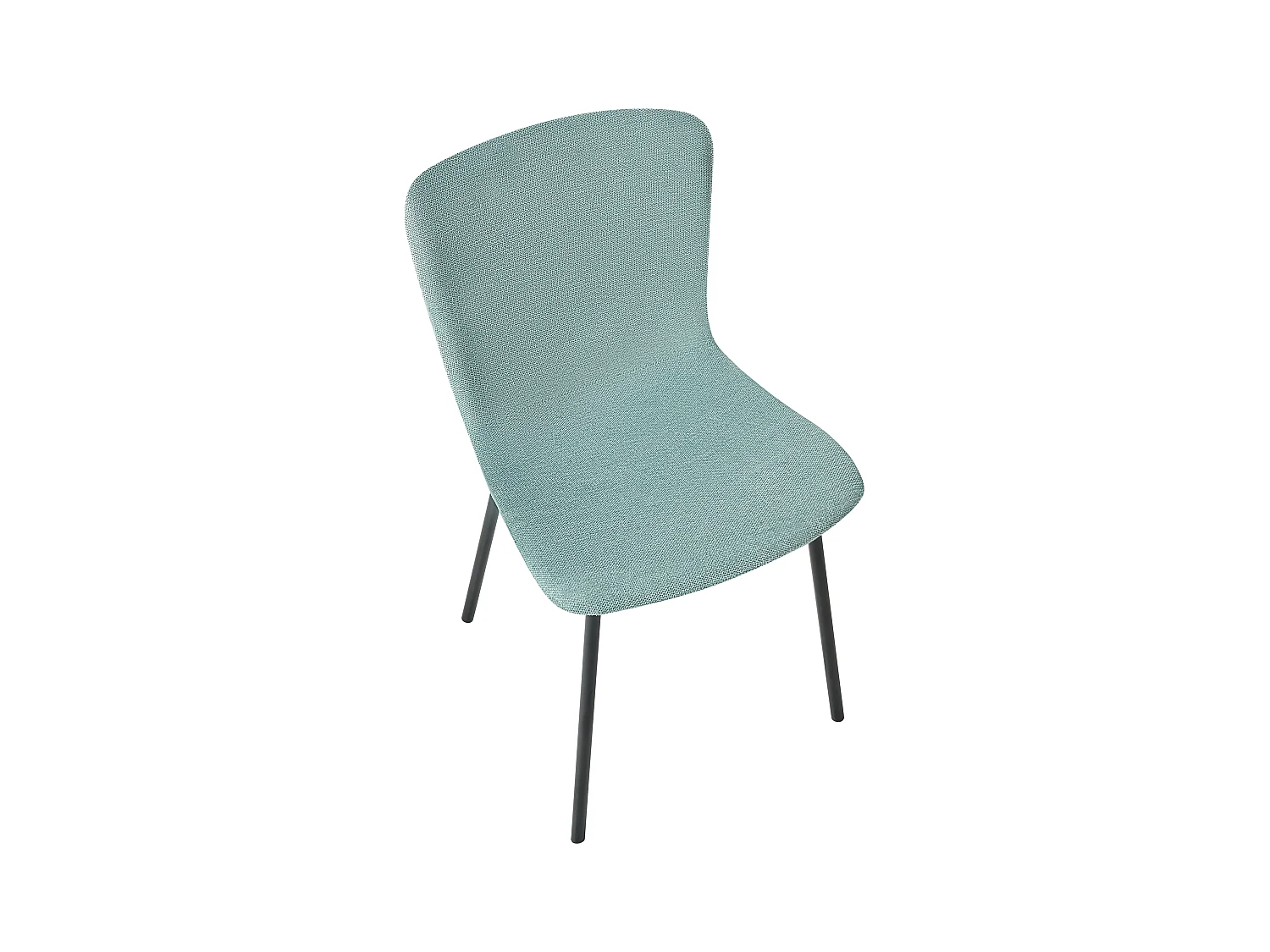 Lot de 4 chaises de salle à manger CALDWELL Tissu Vert menthe