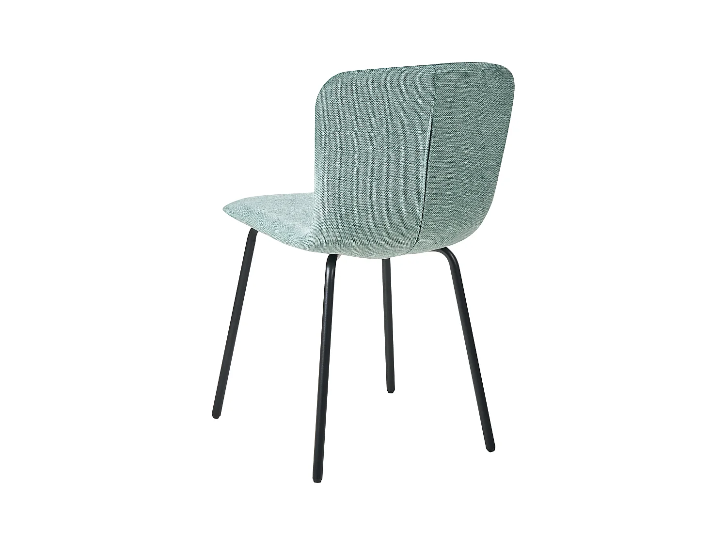Lot de 4 chaises de salle à manger CALDWELL Tissu Vert menthe