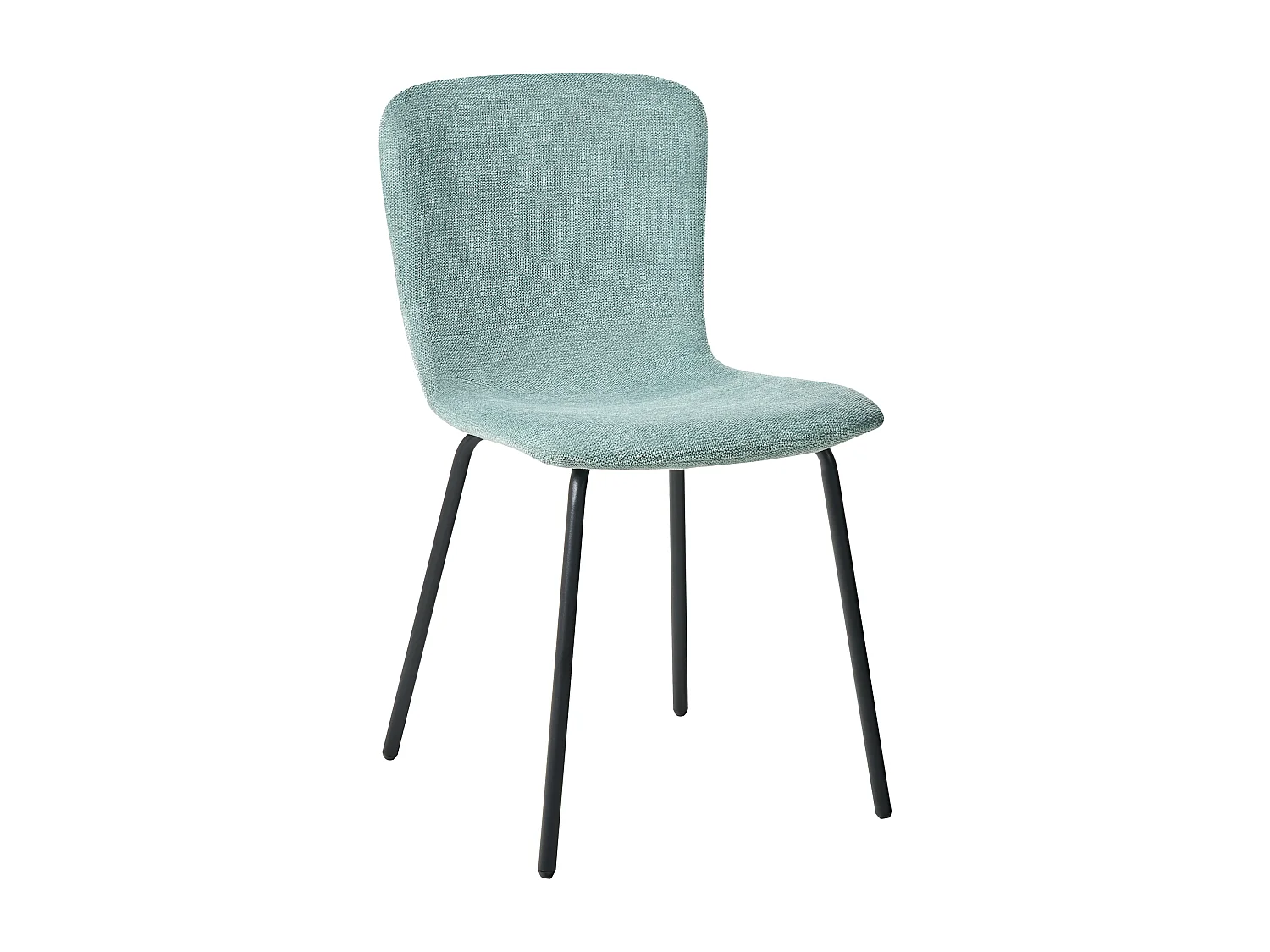 Lot de 4 chaises de salle à manger CALDWELL Tissu Vert menthe