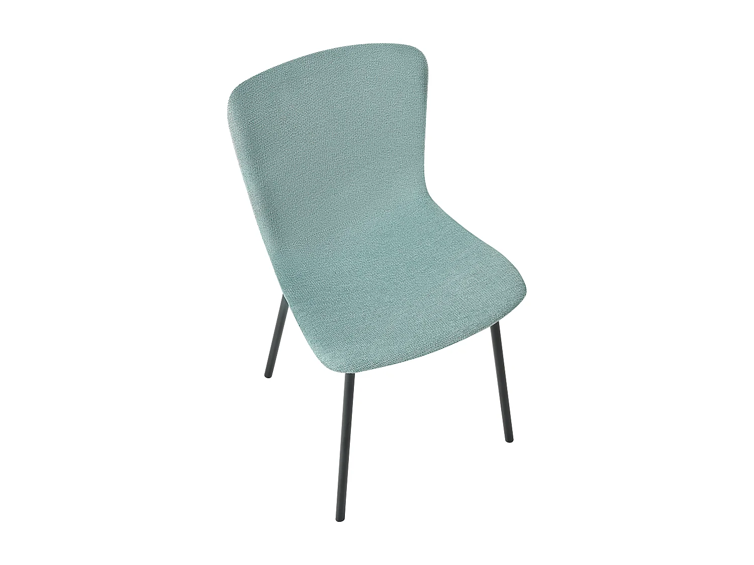 Lot de 4 chaises de salle à manger CALDWELL Tissu Vert menthe