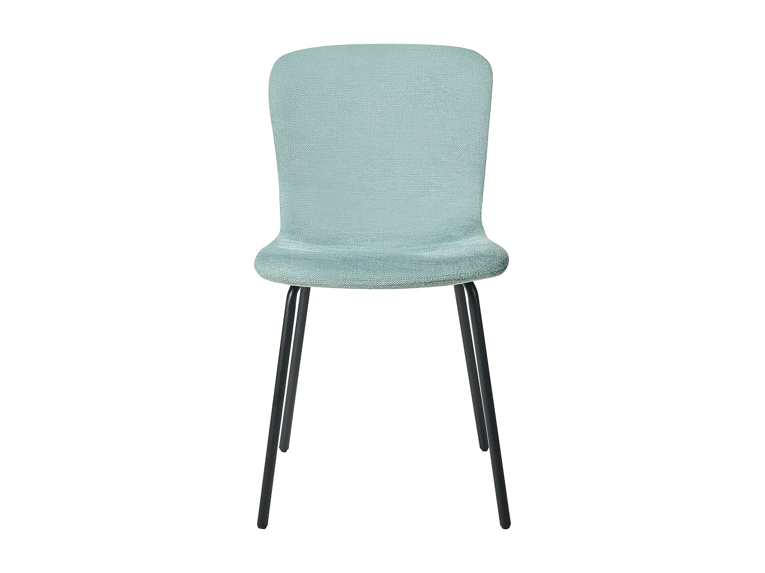 Lot de 4 chaises de salle à manger CALDWELL Tissu Vert menthe